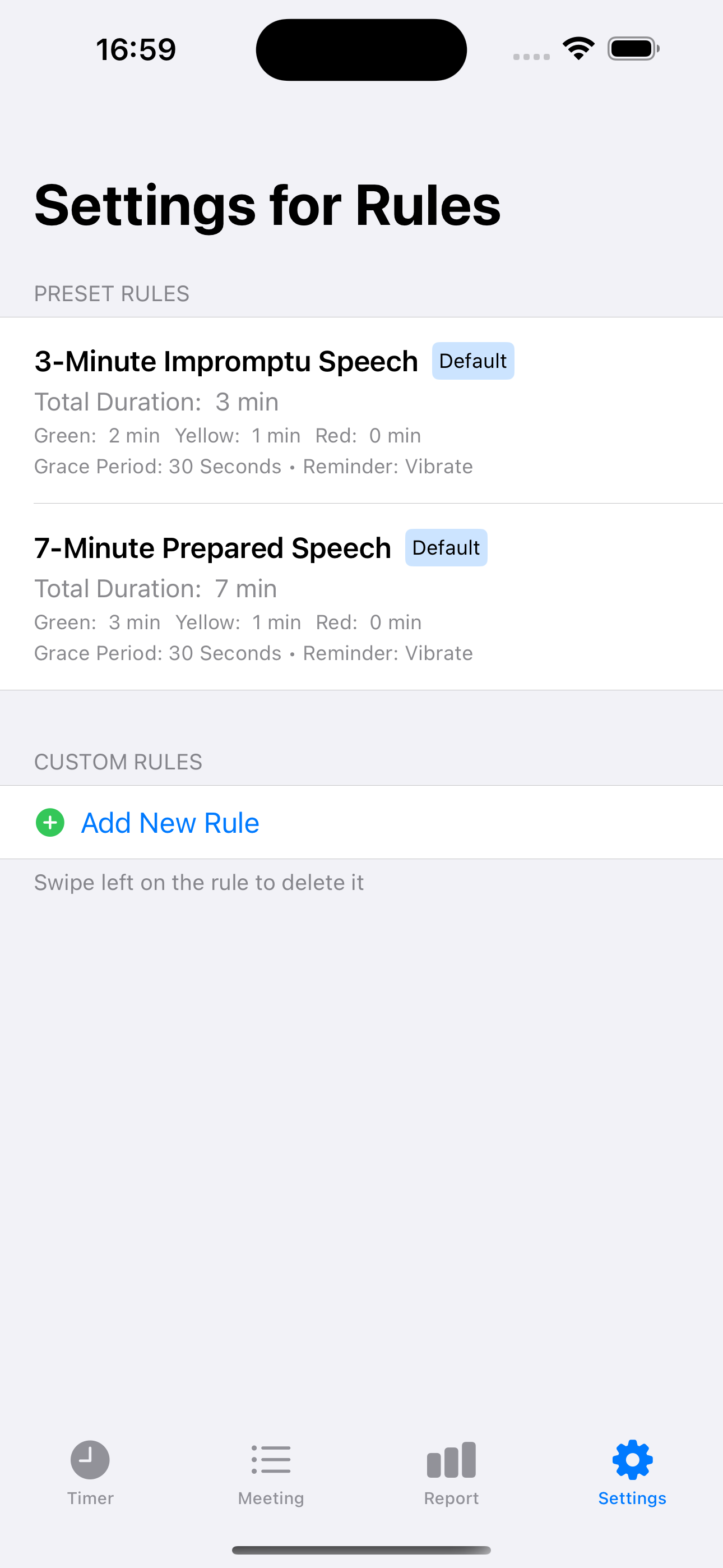 Settings Tab Screenshot